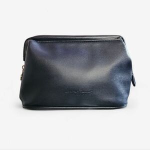 Salvatore Ferragamo Parfums Dark Blue Zippered Cosmetic Travel Bag